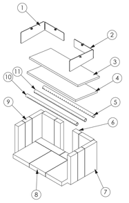 Repair Parts 3 Diagram and Parts List for VG1120  US Stove Company Heater